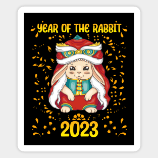 Good Luck Zodiac Happy Chinese New Year of the Rabbit Magnet